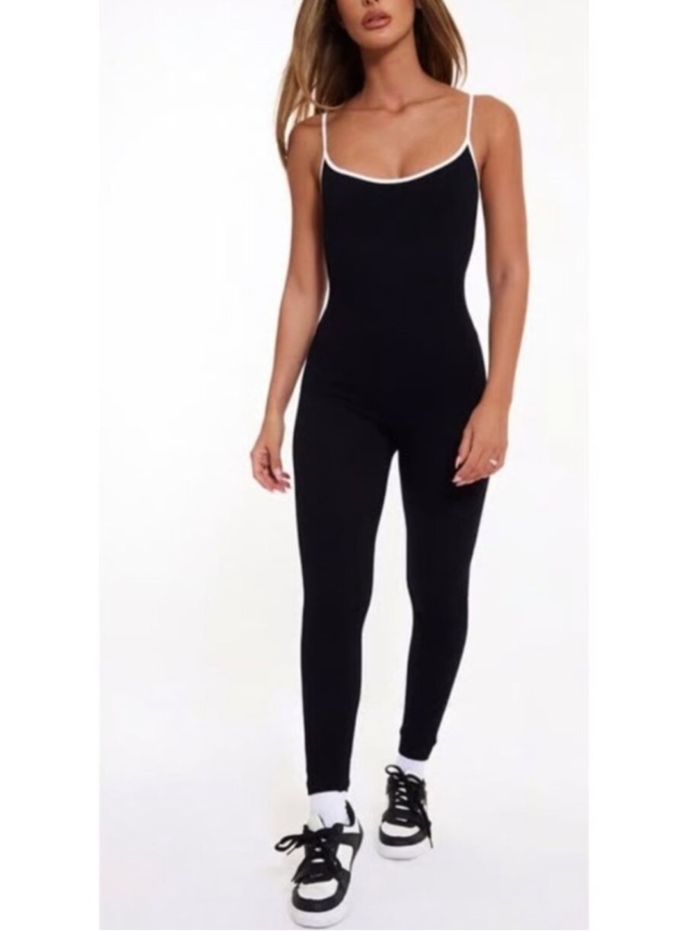 Wilo The Label Black Ribbed Jumpsuit Size XS 36402